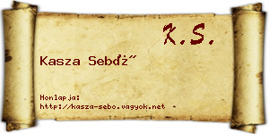 Kasza Sebő névjegykártya